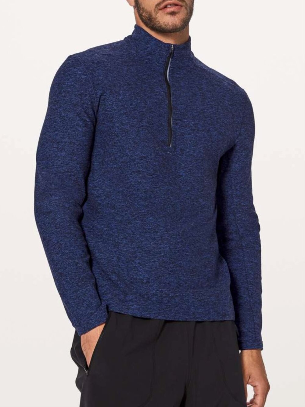 Lululemon Surge Warm 1/2 Zip, Heathered Cerulean Blue